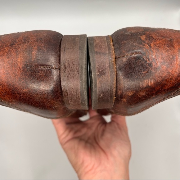 **RARE** VINTAGE MASSIMO DUTTI ALL LEATHER LACE UP ANKLE BOOTS - Picture 9 of 14